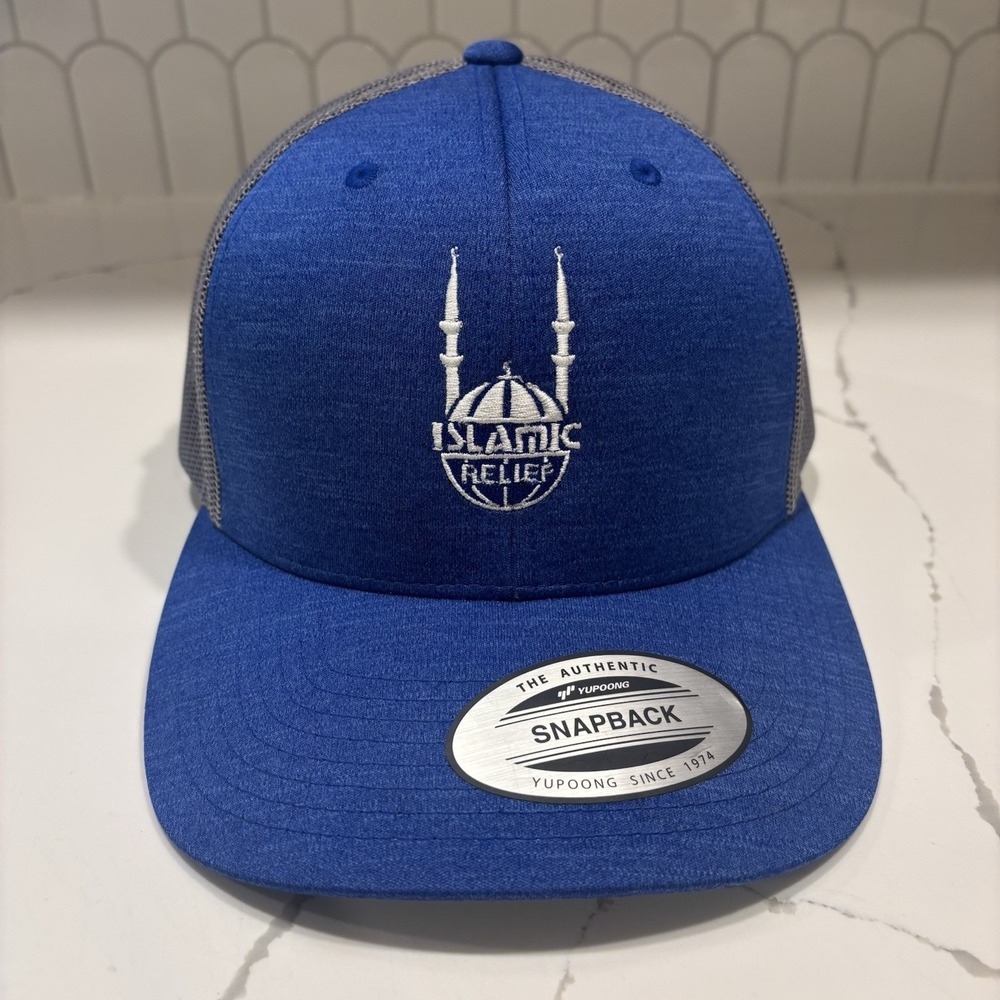 Islamic Relief Trucker Hat Cap Snapback‎ Mesh Back One Size Blue Gray Team 365
